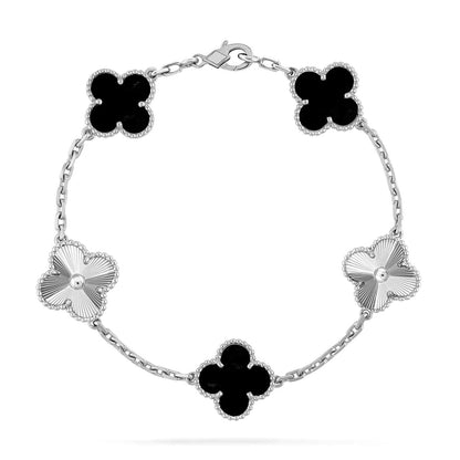 [AURORA]CLOVER 5 MOTIF ONYXS BRACELET COLLECTION