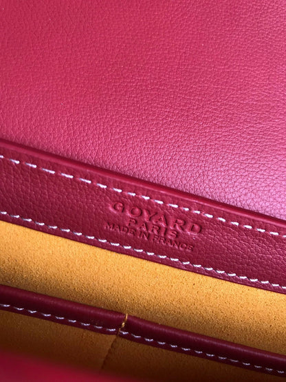 233 BAG 25 IN CLASSIC RED CALFKIN AND GOYARDINE CANVAS