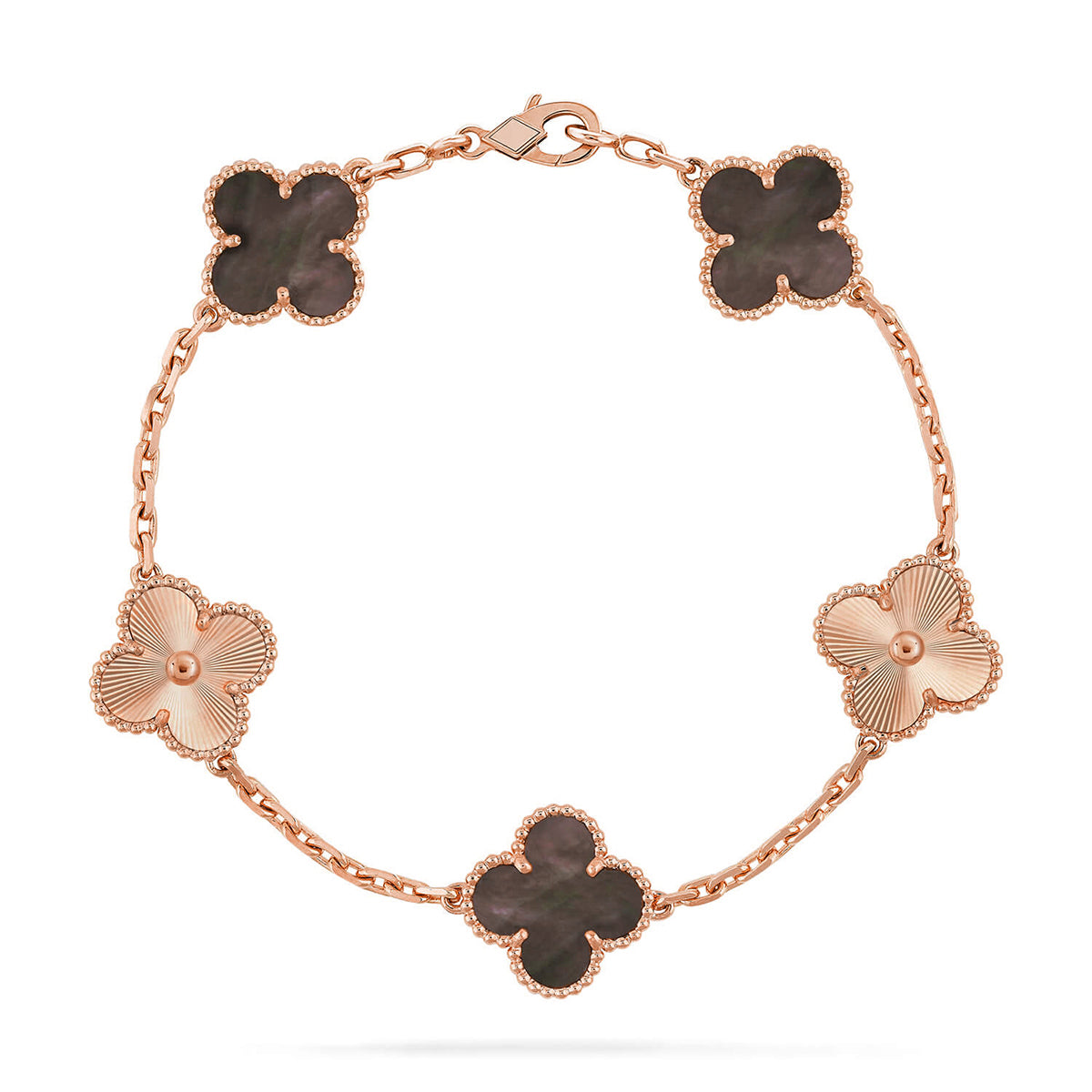 [AURORA]CLOVER 5 MOTIF GRAY MOP BRACELET COLLECTION