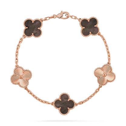 [AURORA]CLOVER 5 MOTIF GRAY MOP BRACELET COLLECTION
