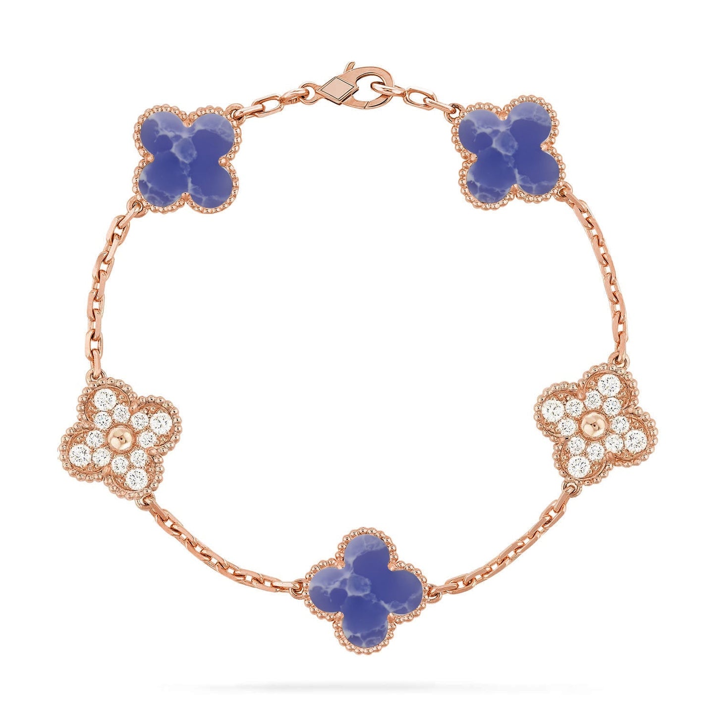[AURORA]CLOVER 5 MOTIF BLUE VEINS BRACELET COLLECTION
