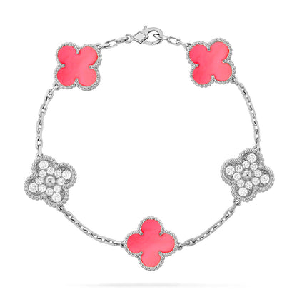 [AURORA]CLOVER 5 MOTIFS  PINK MOP BRACELET COLLECTION
