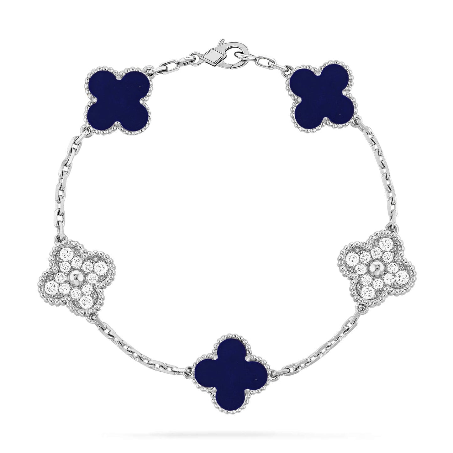 [AURORA]CLOVER 5 MOTIF LAPIS LAZULI BRACELET COLLECTION