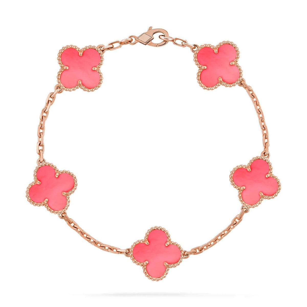[AURORA]CLOVER 5 MOTIFS  PINK MOP BRACELET COLLECTION