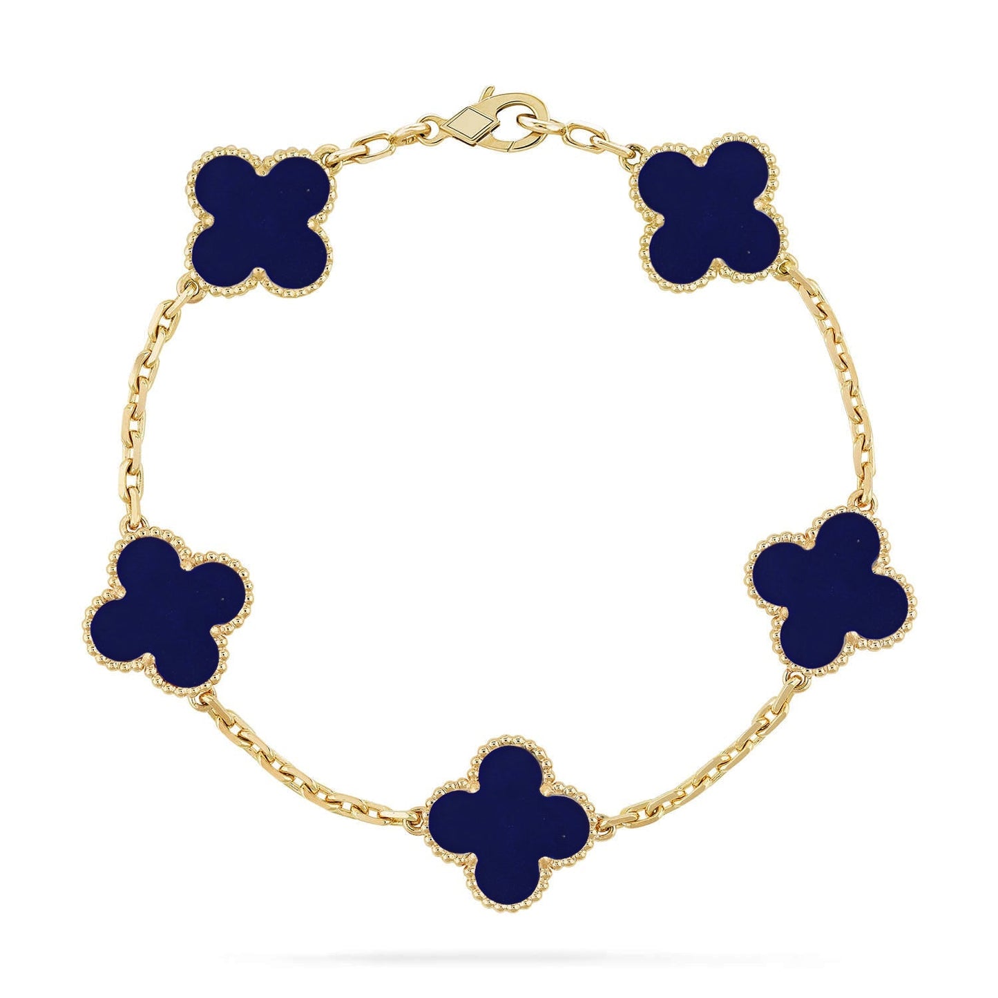 [AURORA]CLOVER 5 MOTIF LAPIS LAZULI BRACELET COLLECTION