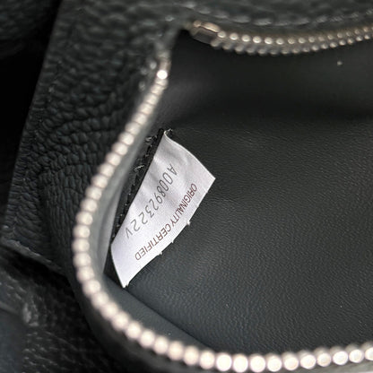 BOTTEGA VENETA 25S DIAGO 22 IN STEEL GRAY CALFSKIN SILVER HARDWARE