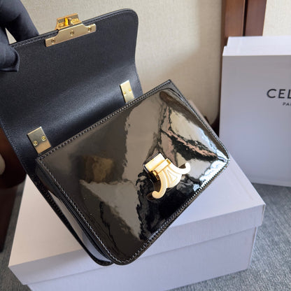 TEEN GARANCE BAG 18 IN BLACK PATENT CALFSKIN