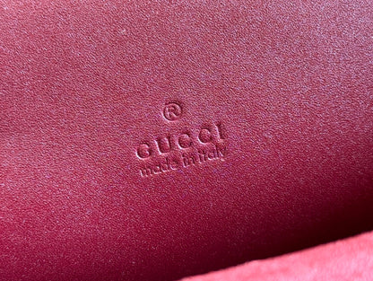 DIONYSUS MEDIUM SHOULDER BAG 27.5 IN ROSSO ANCORA RED GG SUEDE