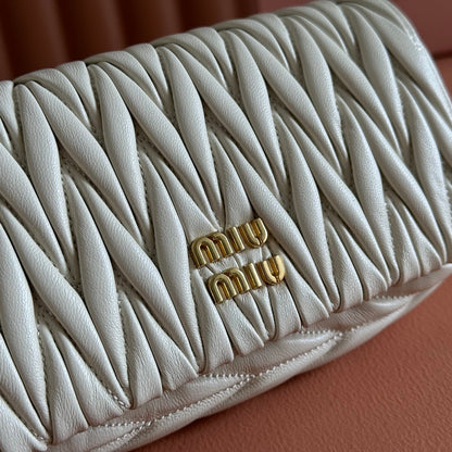 MATELASSÉ NAPPA LEATHER MINI BAG 18 WHITE