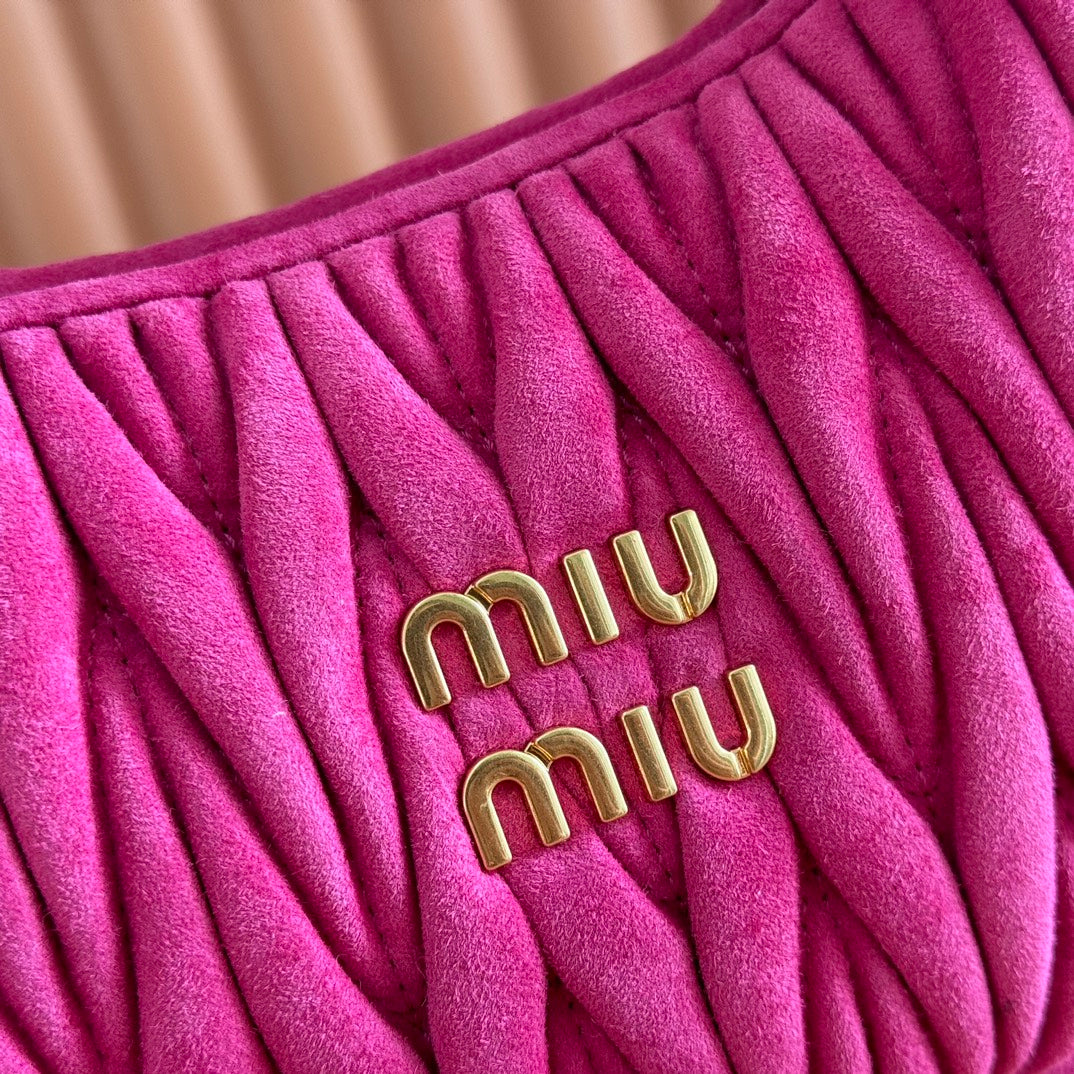 MM SUEDE HANDBAG 23 DEEP FUCHSIA